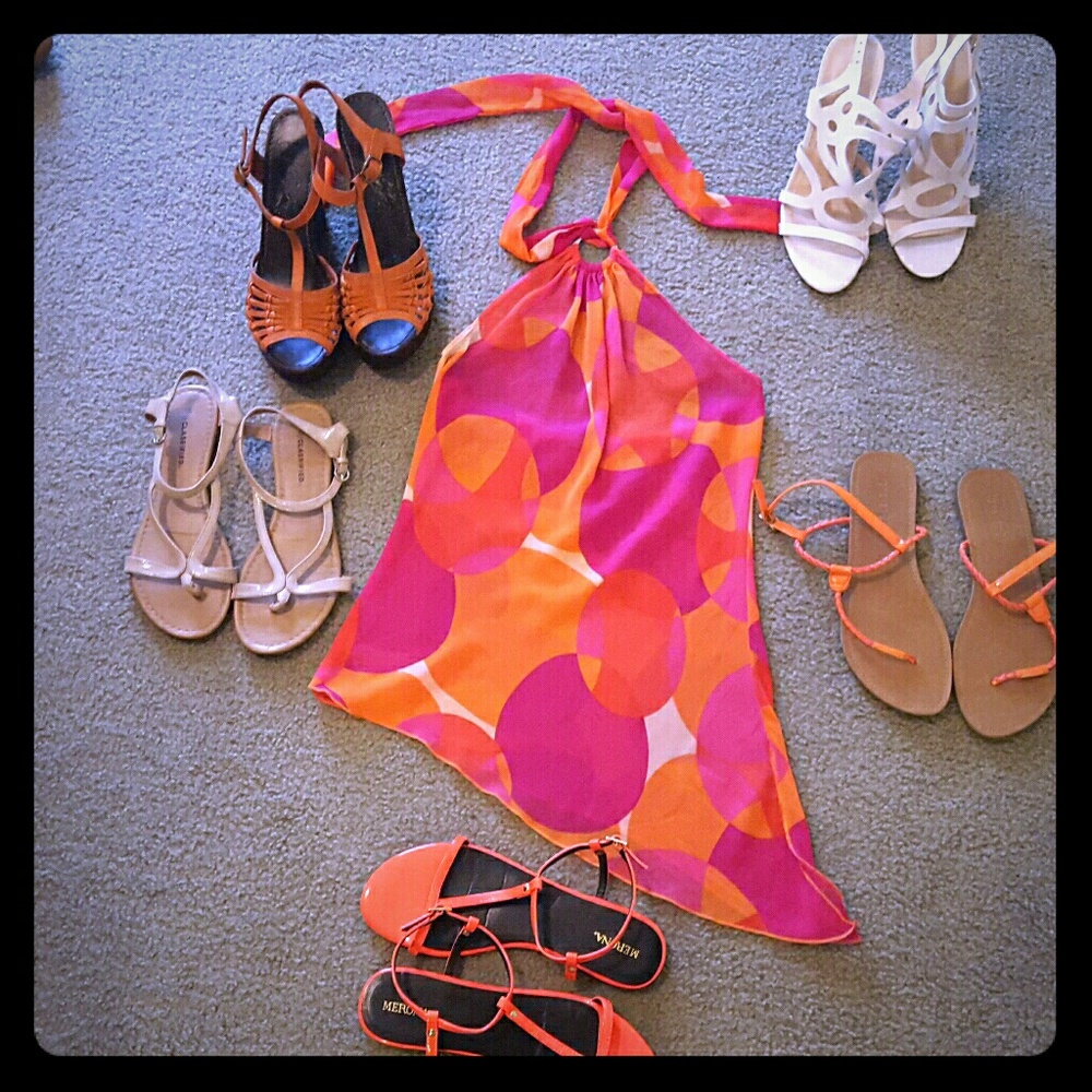 Sheer Halter Top with Metal Embelishment