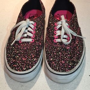 VANS paint splatter glow in the dark shoes