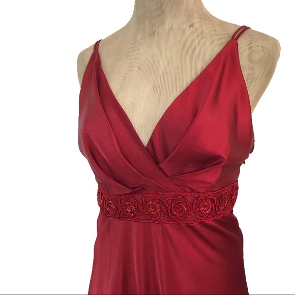 Maria Bonita Satin Embroidered Dress with Scarf - Picture 2 of 7