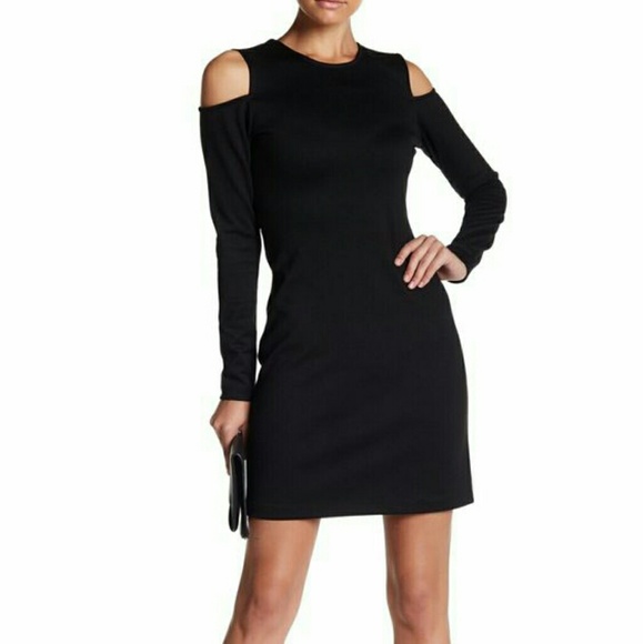 Parker Dresses & Skirts - Parker crew neck long sleeve cold shoulder dress