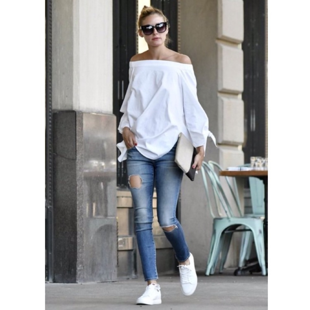 NWOT Love In White Off Shoulder Top