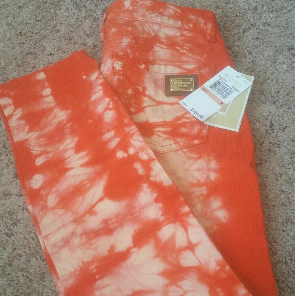 Michael Kors Skinny Jeans w/ Gold Label Plate
