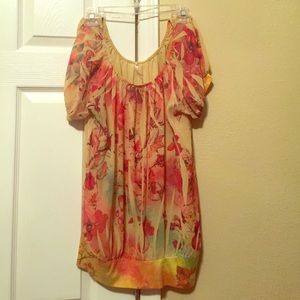 Rue21 yellow floral blouse. XL