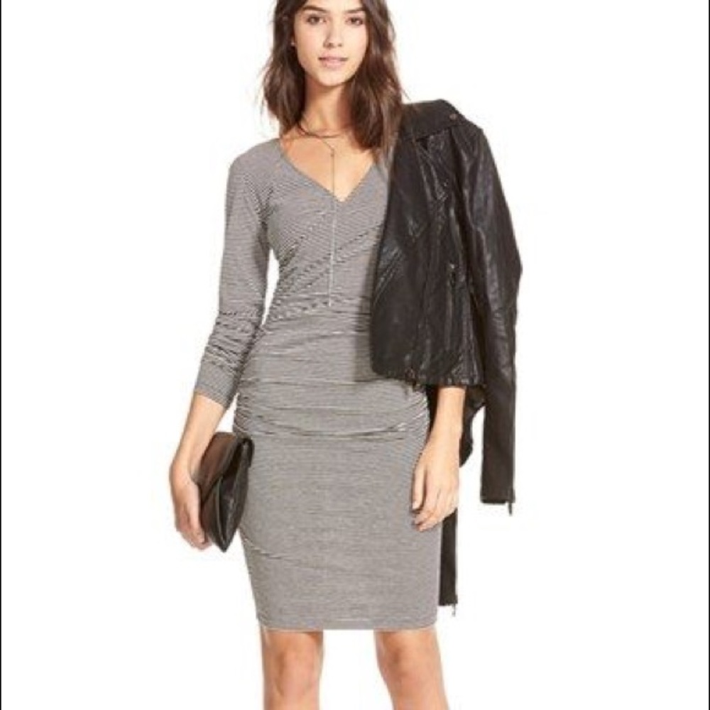 Nordstrom Ruched Long Sleeve Dress.