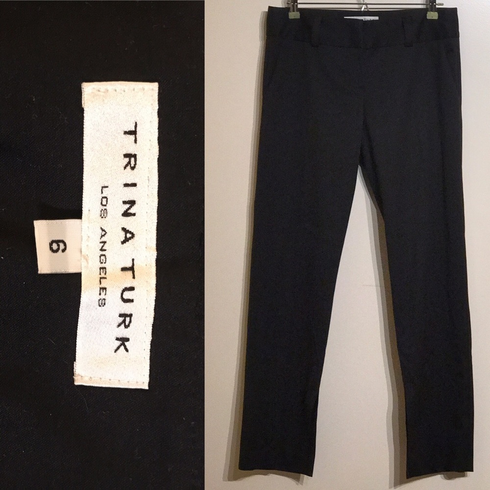 Trina Turk Dress Pants Split Cuff Size 6