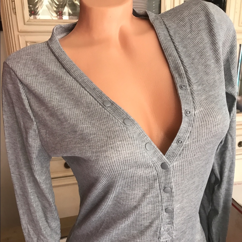 Gray barbie romper bodysuit shorts one piece Sm - Picture 4 of 4