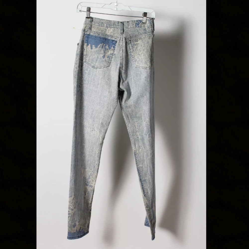 Roberto Cavalli blue gauze print jeans size S