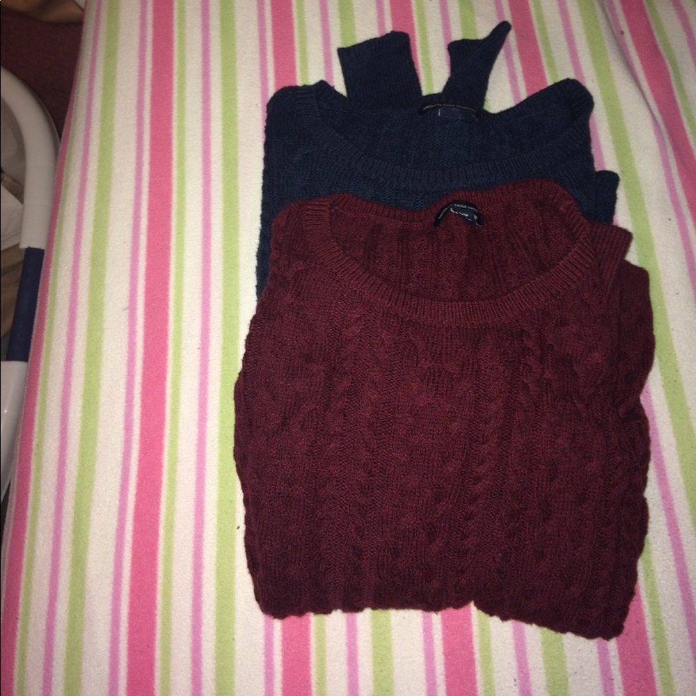 Maroon & Navy Sweaters