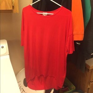 Lularoe XXS Solid Red Irma NWOT