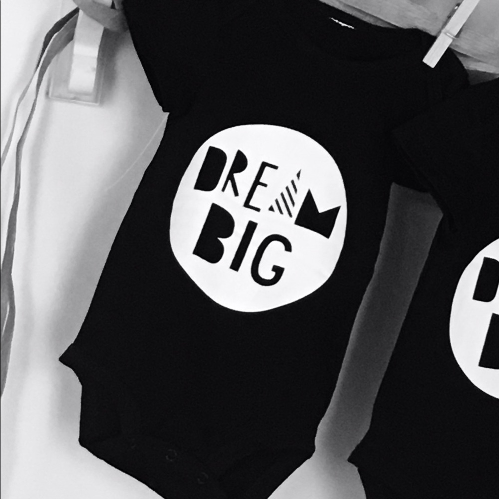 Dream BiG onesie Unisex Gift boy Girl 6 months