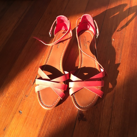 American Eagle Outfitters Shoes - American Eagle red wedge sandals
