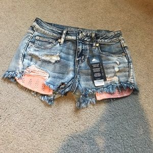 Light / Medium Wash Jean Shorts
