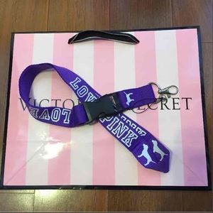 VS Pink Lanyard ID Badge Holder