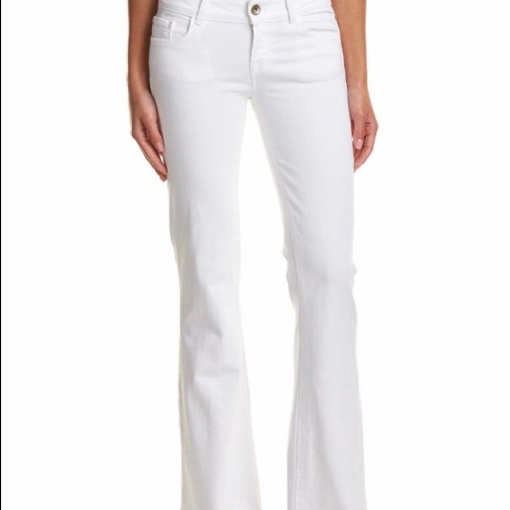 J Brand white flare jeans