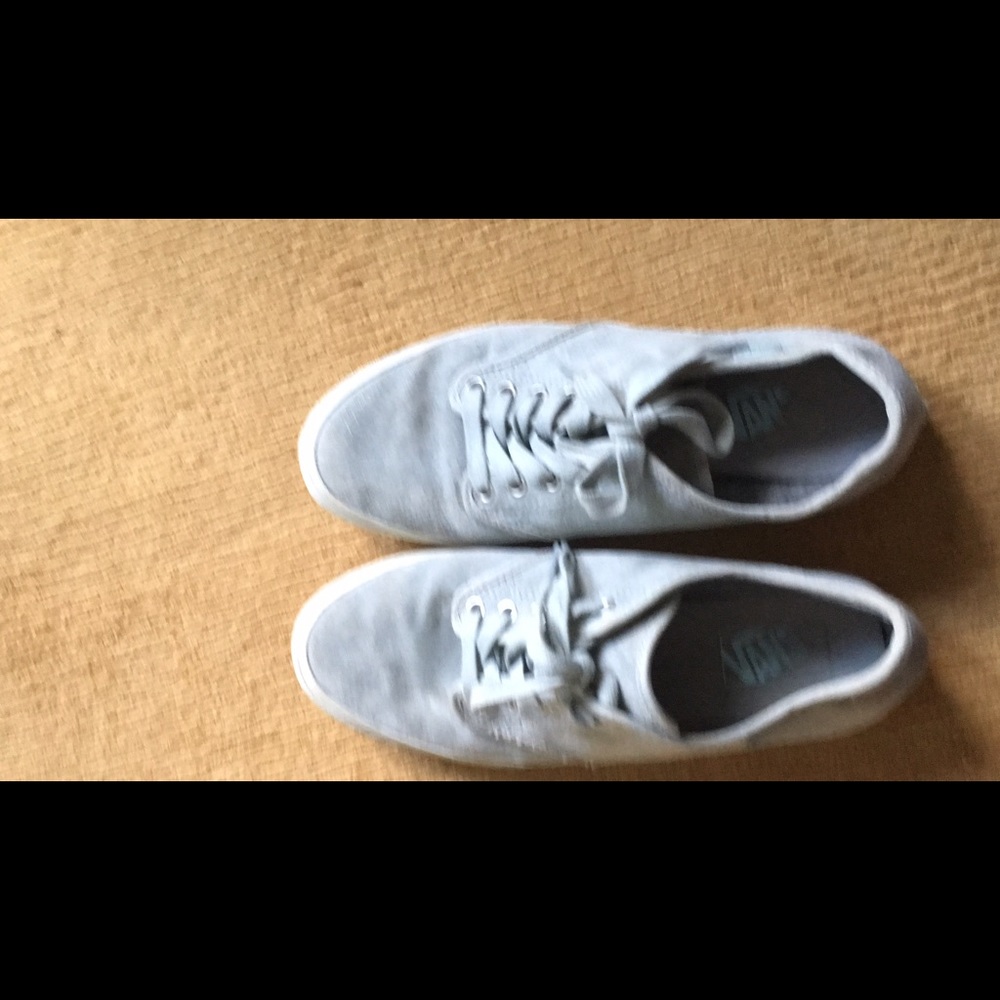 Women's pale blue suede vans