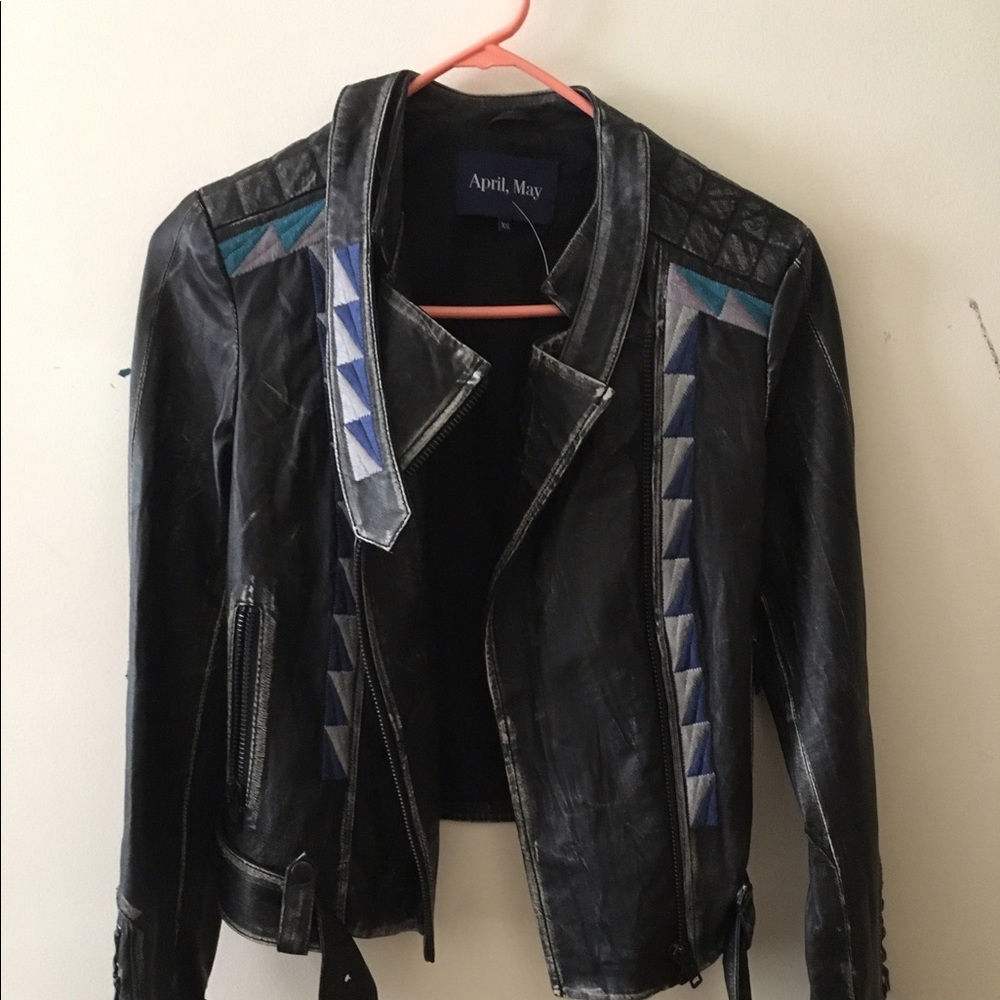 April, May Leather Jacket