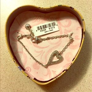 New Brighton Silver Heart Bracelet in Tin Box