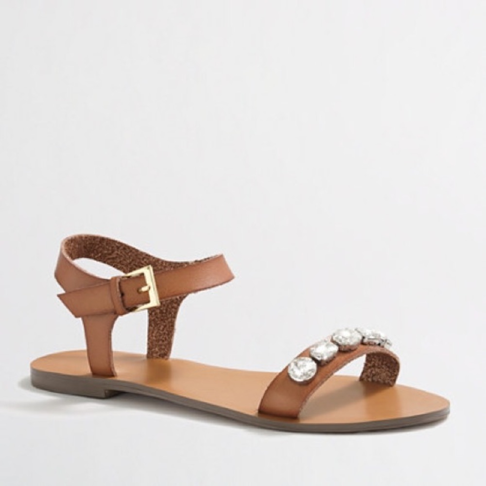 J.Crew Jeweled Sandals
