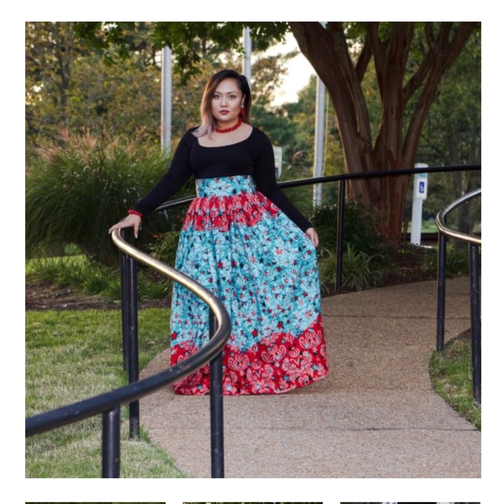 African Print Maxi Skirt