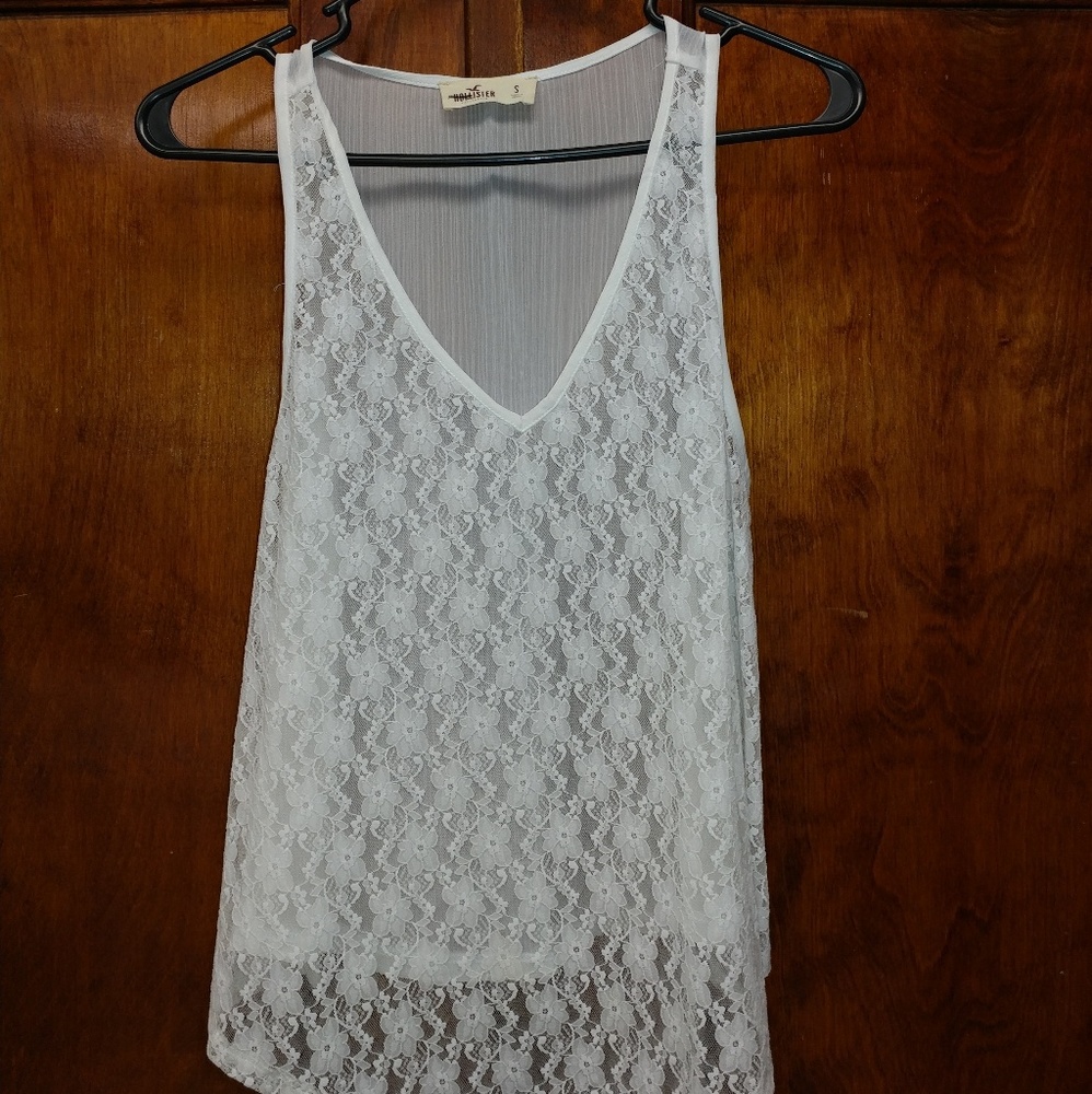 Sheer White Hollister Tank