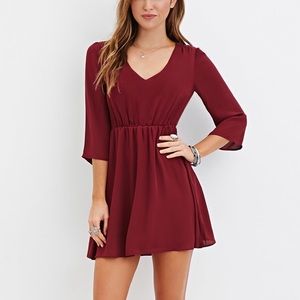 V-Neck Midi Dress