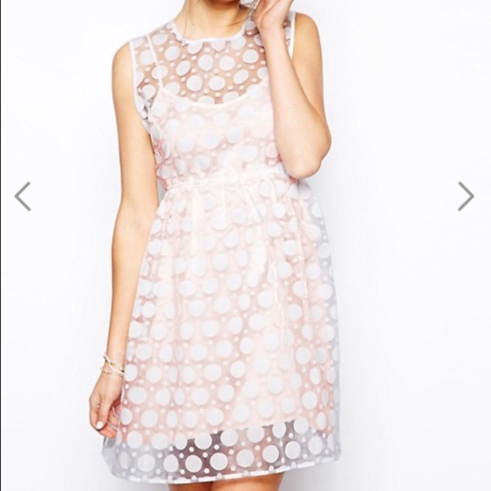 Little White Lies Layered Polka Dot Organza Dress