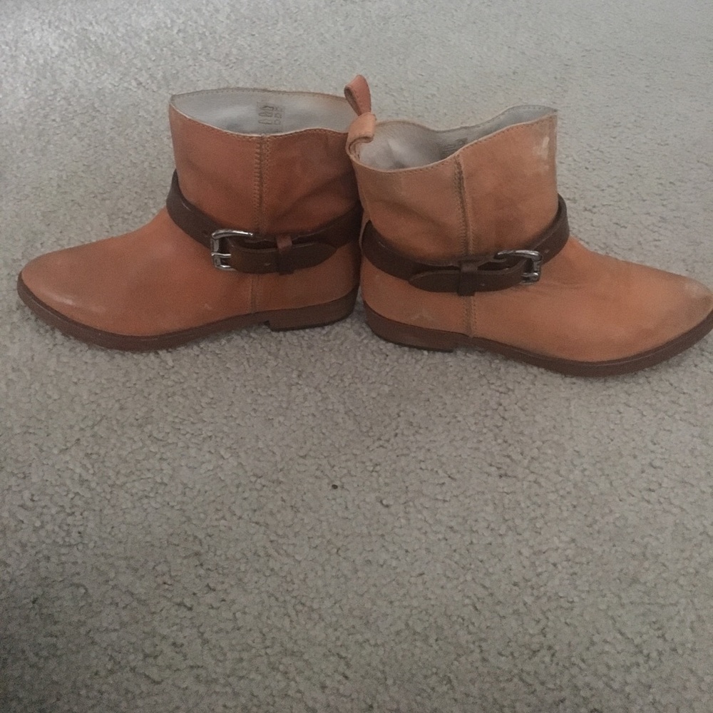 Beautiful rustic gently worn leather boots.