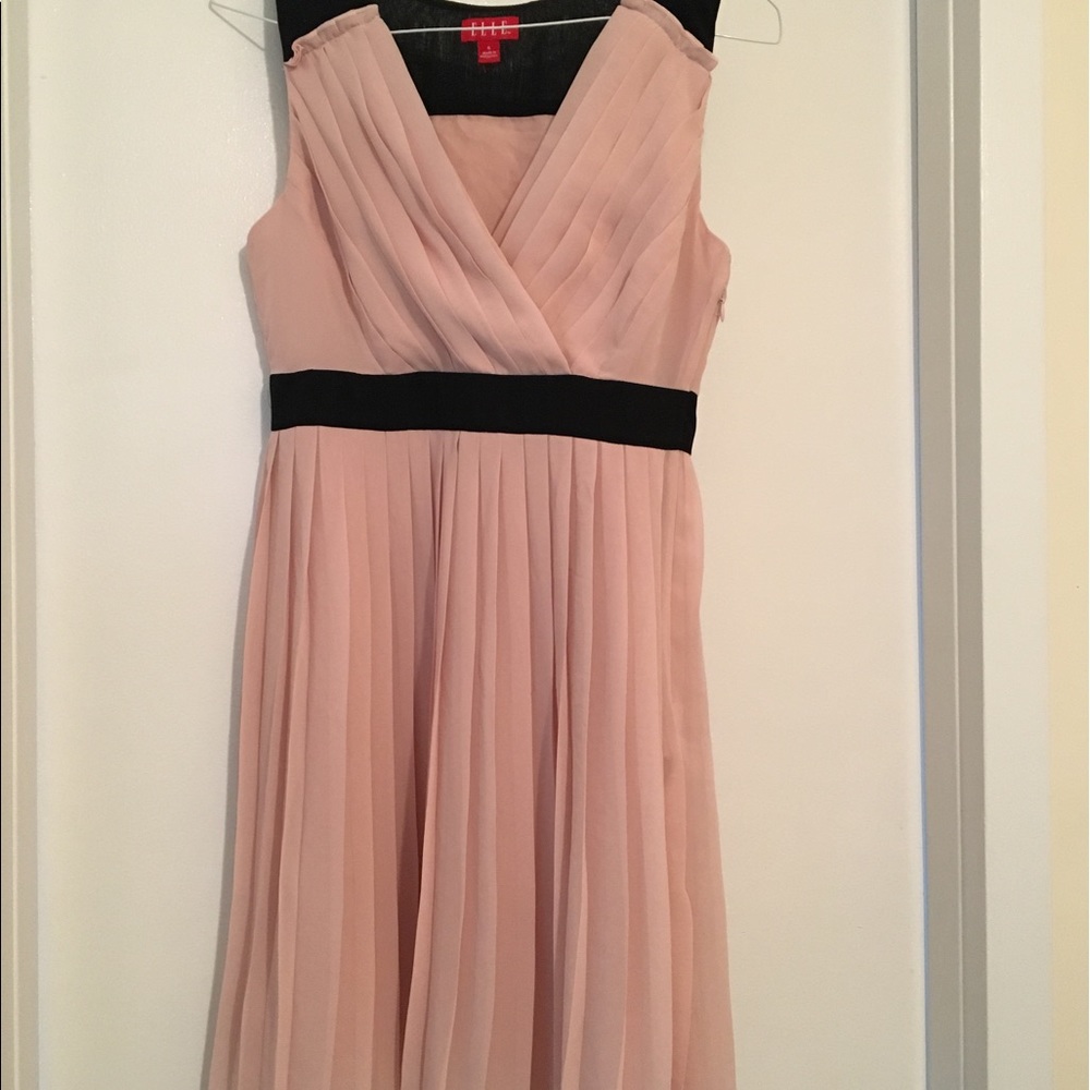 Pink dress.
