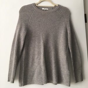 Gray sweater.