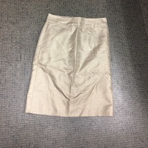 J. Crew Gold Pencil Sparkle Skirt