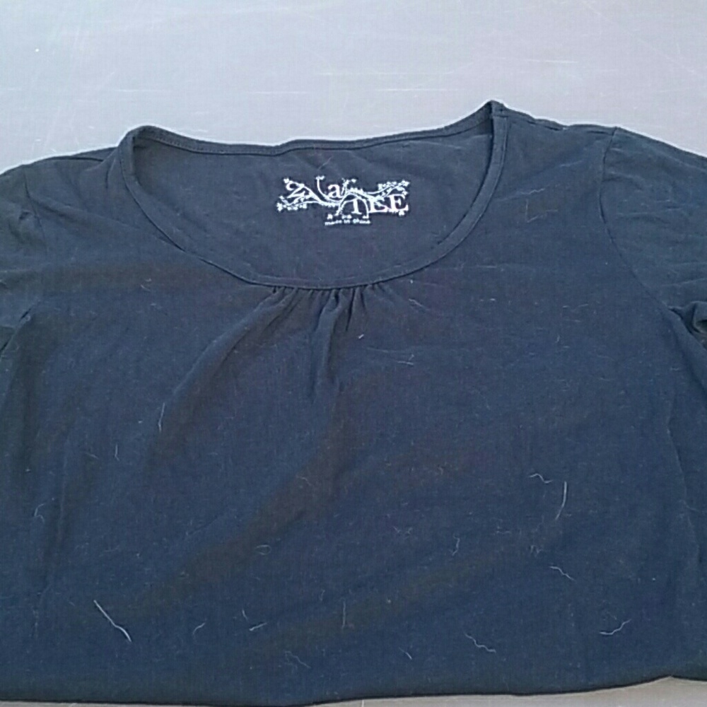 2 a Tee Black Cotton Shirt