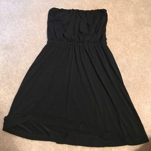 Black strapless dress