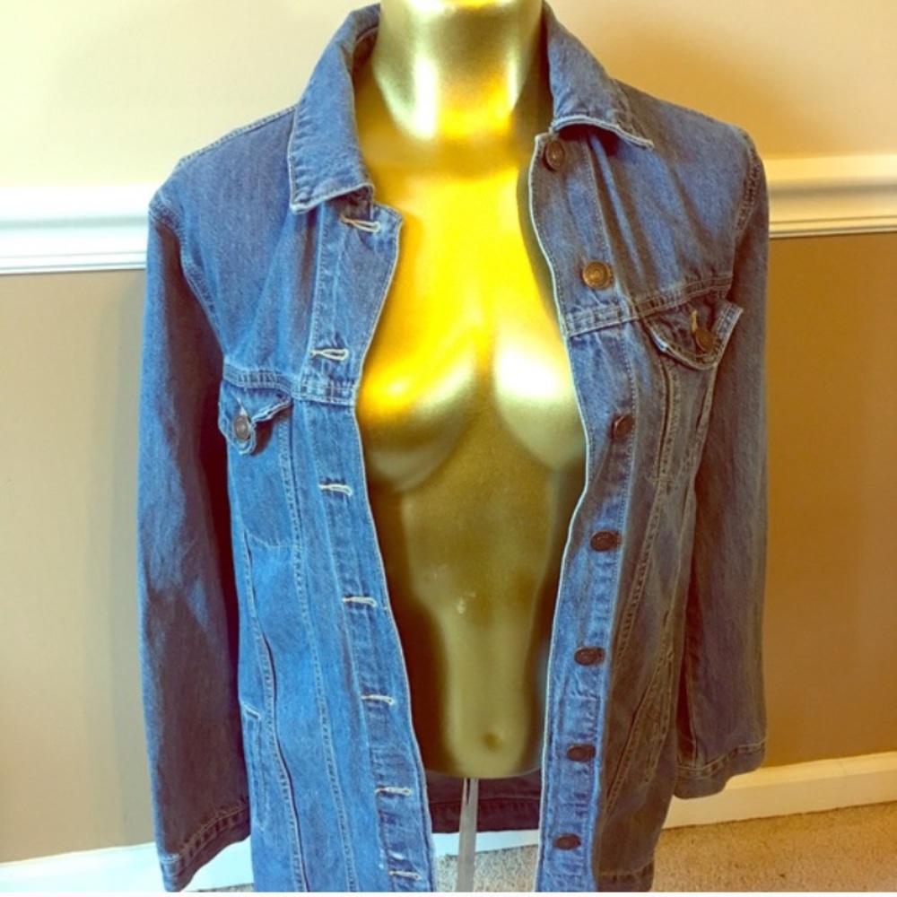 Long denim jacket