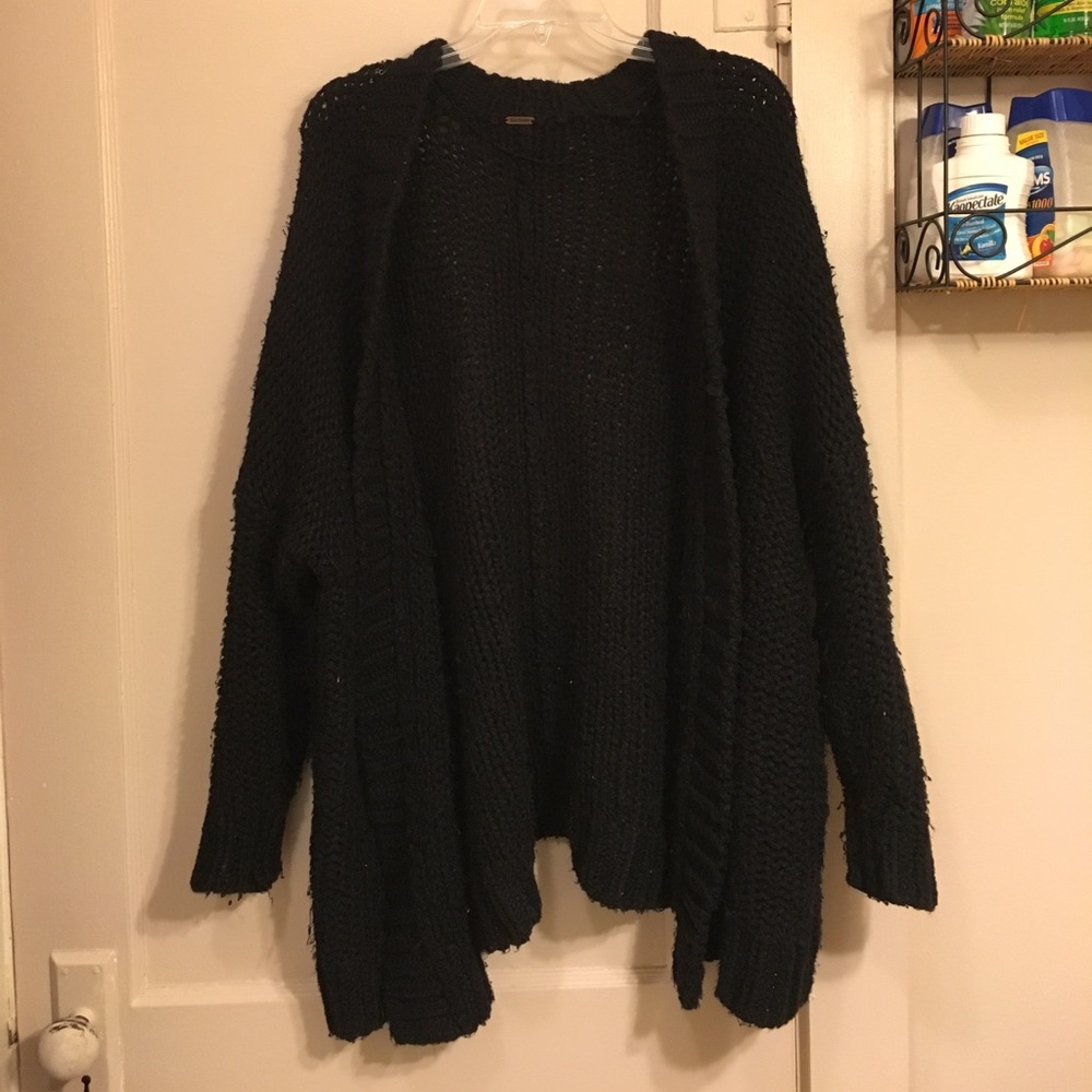 Free People Black Cardigan