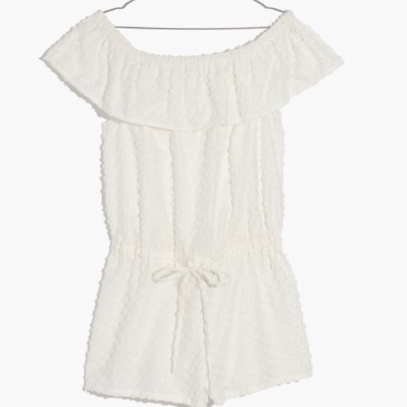 🎉HP🎉🎀NEW🎀MADEWELL Off The Shoulder Romper - Picture 2 of 8