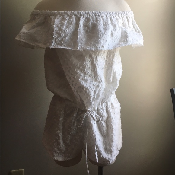 🎉HP🎉🎀NEW🎀MADEWELL Off The Shoulder Romper - Picture 5 of 8