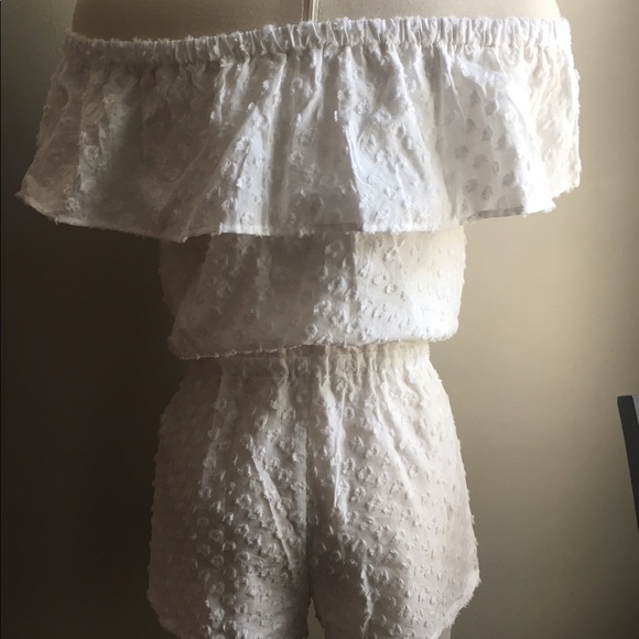 🎉HP🎉🎀NEW🎀MADEWELL Off The Shoulder Romper - Picture 6 of 8