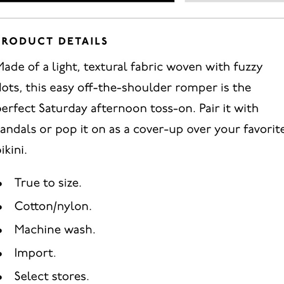 🎉HP🎉🎀NEW🎀MADEWELL Off The Shoulder Romper - Picture 8 of 8