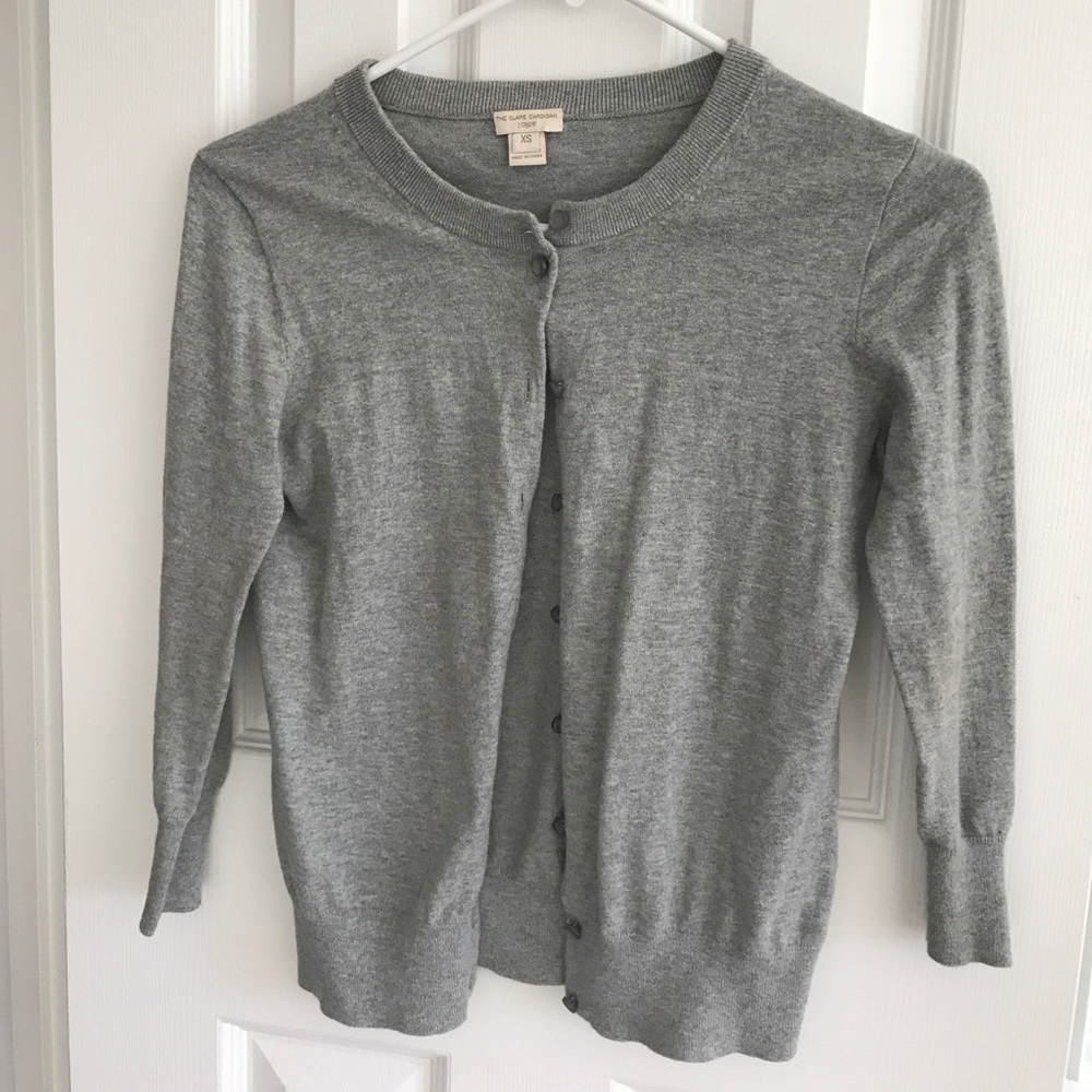 J Crew Heather Gray Clare Caridigan