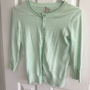 J Crew Clare Cardigan Mint
