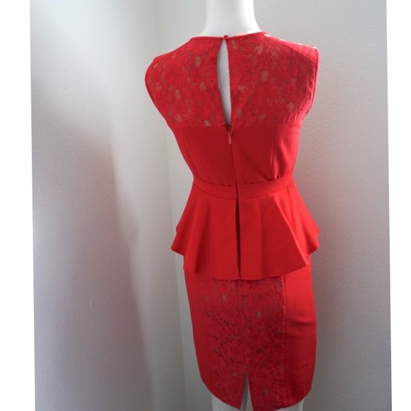 BCBGMAXAZRIA Red Lace Peplum Worn On Devious Maids - Picture 2 of 8