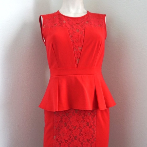 BCBGMAXAZRIA Red Lace Peplum Worn On Devious Maids - Picture 5 of 8