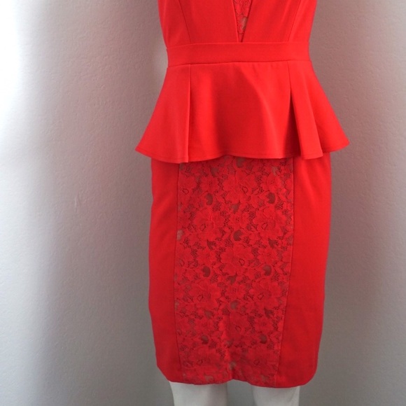 BCBGMAXAZRIA Red Lace Peplum Worn On Devious Maids - Picture 6 of 8