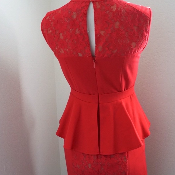 BCBGMAXAZRIA Red Lace Peplum Worn On Devious Maids - Picture 7 of 8