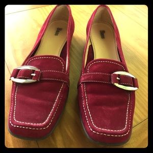 Deep Pink Bass Leather Loafers