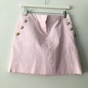 Pink seersucker skirt