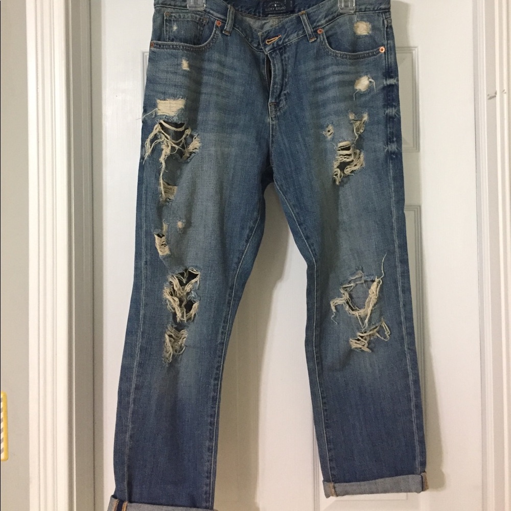 Lucky Brand boyfriend capris size 32