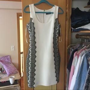 BRAND NEW Guess white and black lace dress