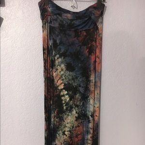 Tie dye maxi skirt