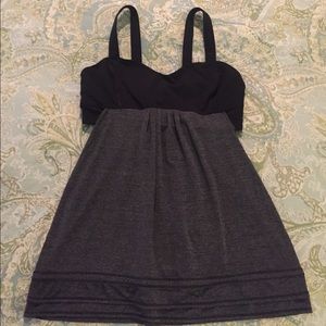 Lululemon Black/Gray Tank w/ Built-in Sports Bra